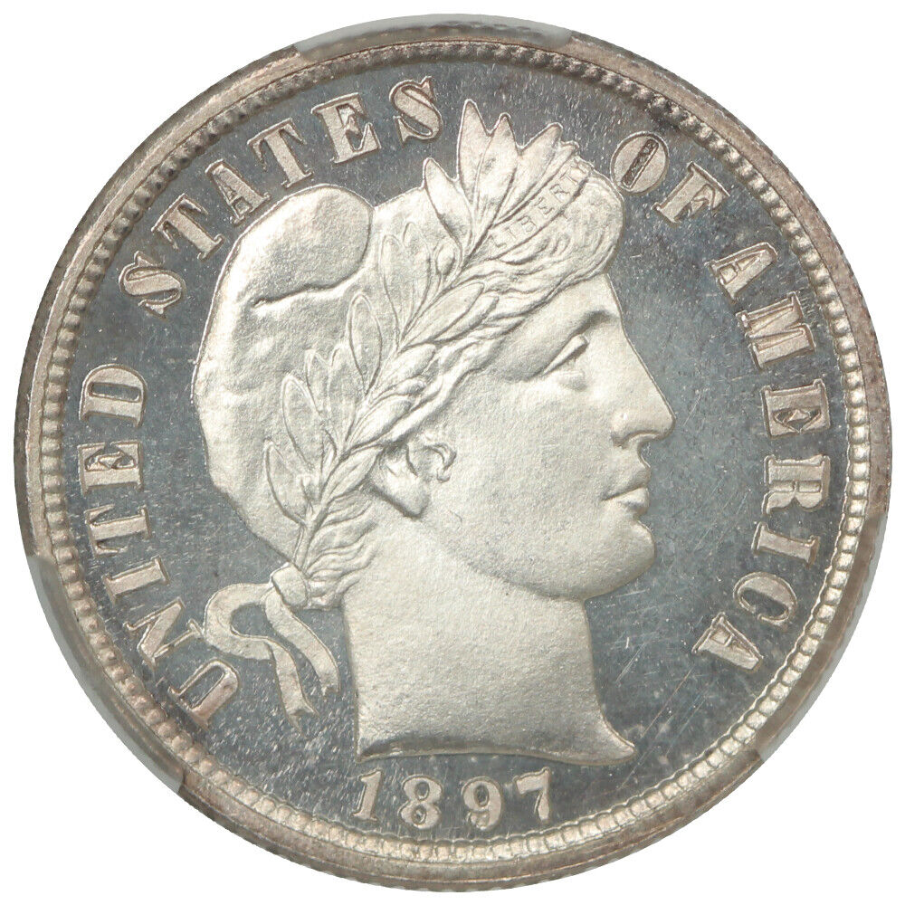 1897 10C CACG PR66+CAM ex: D.L. Hansen - Barber Dime