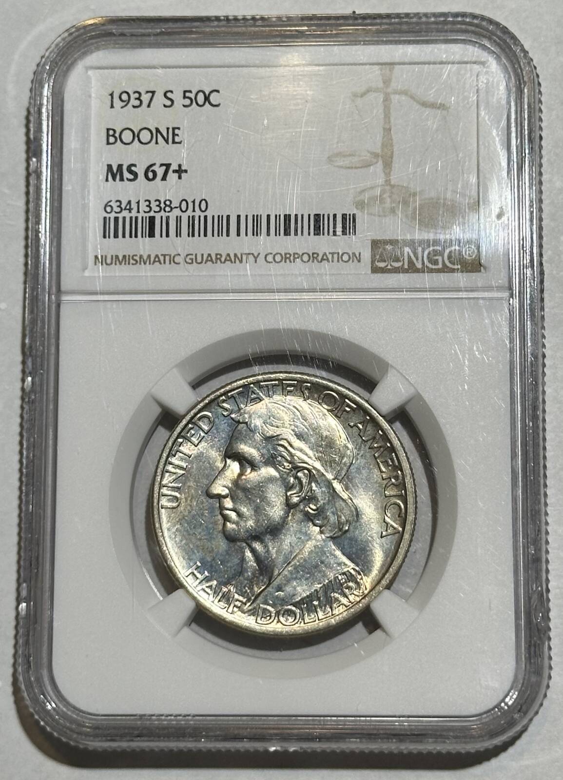 1937 S Commemorative Daniel Boone NGC MS-67+