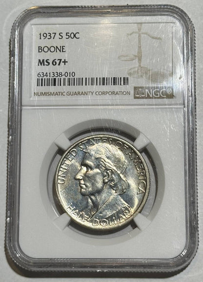 1937 S Commemorative Daniel Boone NGC MS-67+