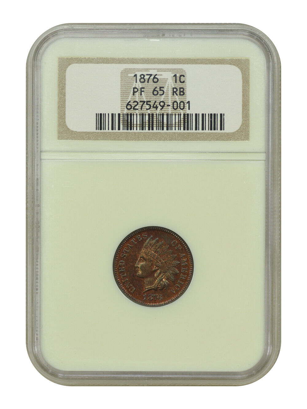 1876 1C NGC PR65RB - Indian Cent