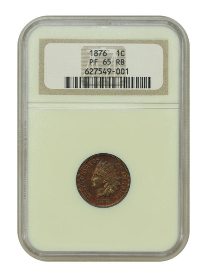 1876 1C NGC PR65RB - Indian Cent