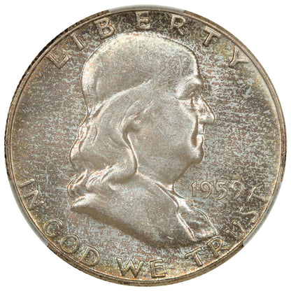 1959 50C CACG MS67 ex: D.L. Hansen - Franklin Half Dollar