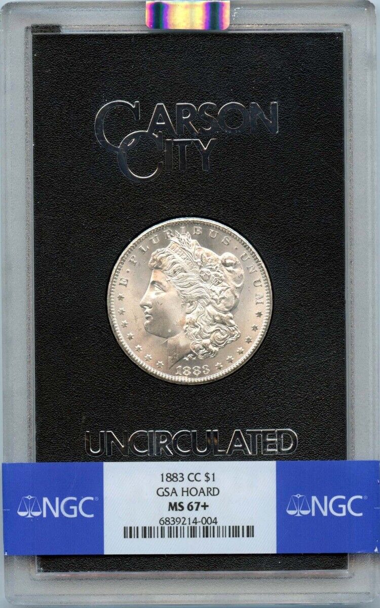 1883-CC Morgan Dollar GSA HOARD S$1 NGC MS67+