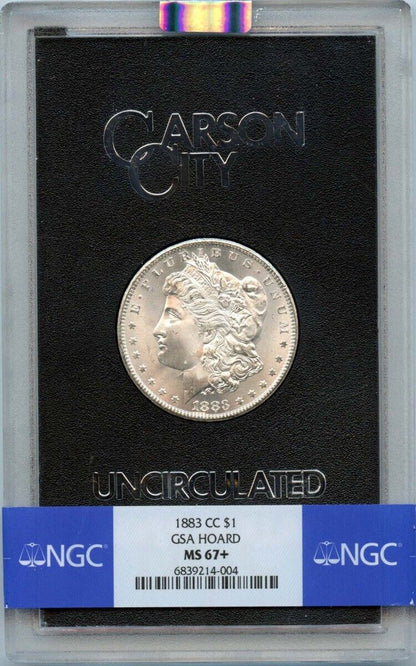 1883-CC Morgan Dollar GSA HOARD S$1 NGC MS67+