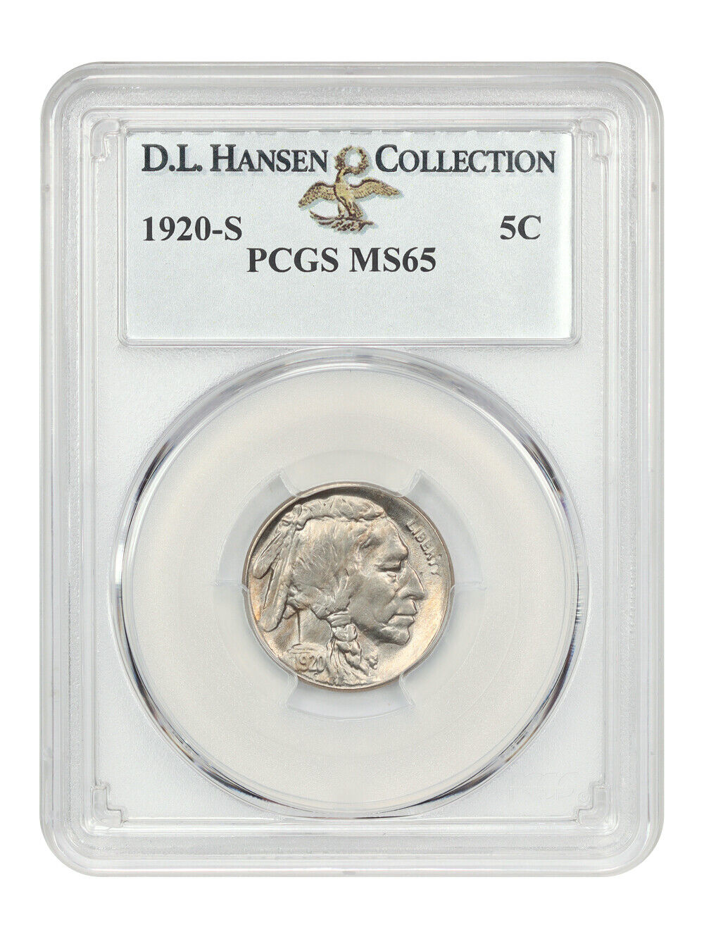 1920-S 5C PCGS MS65 ex: D.L. Hansen