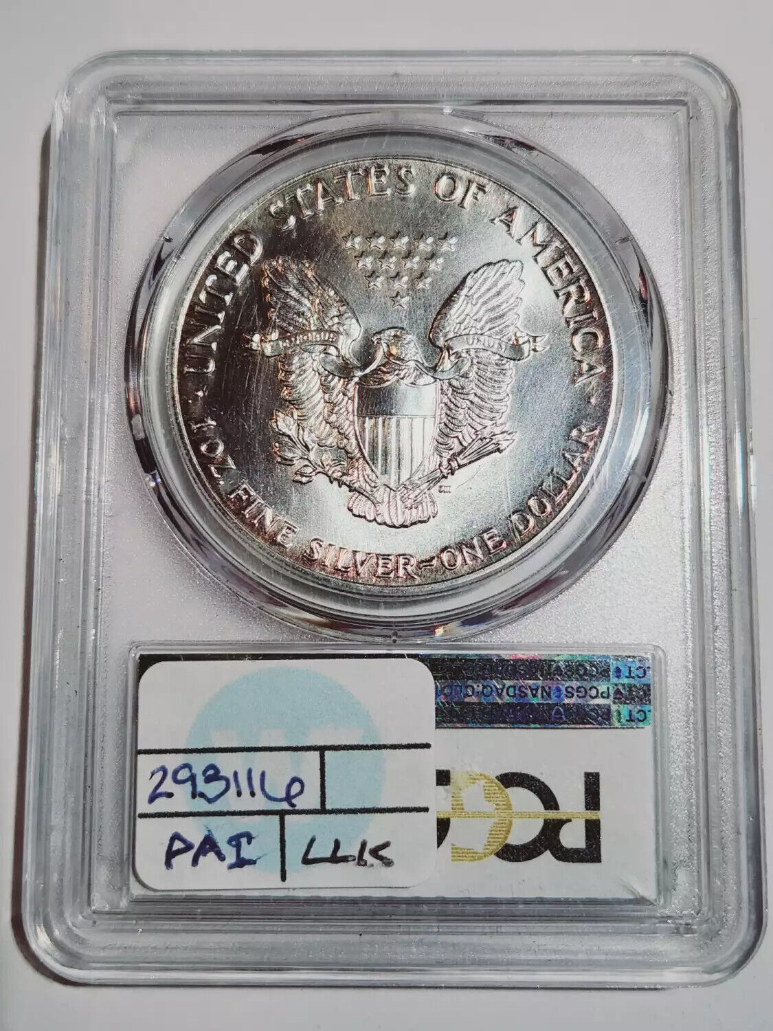 1986 P Silver Eagle PCGS MS-66