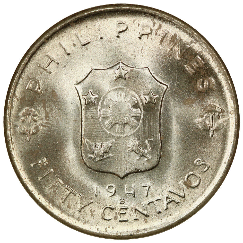 Philippines: 1947-S 50 Centavos NGC MS65 (Douglas MacArthur Commem)