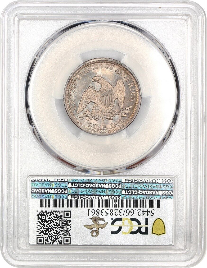 1857 25c PCGS MS66 ex: D.L. Hansen