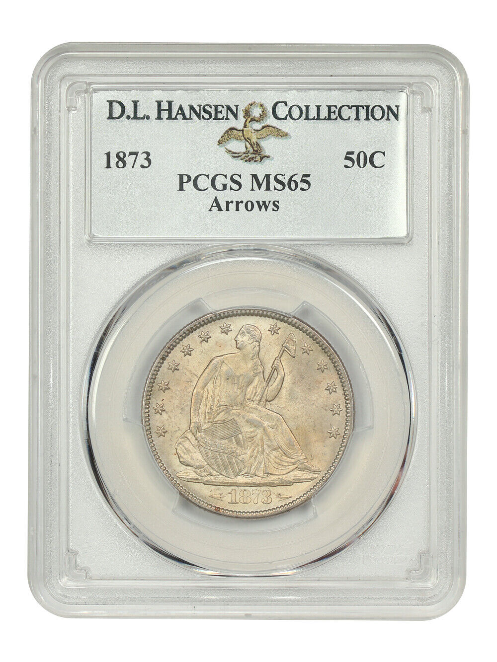 1873 50C PCGS MS65 (Arrows) ex: D.L. Hansen