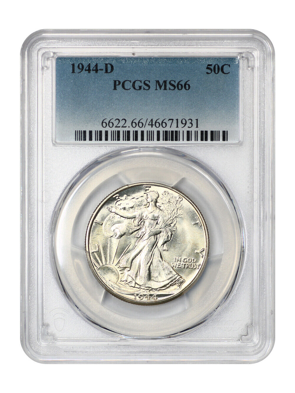 1944-D 50C PCGS MS66