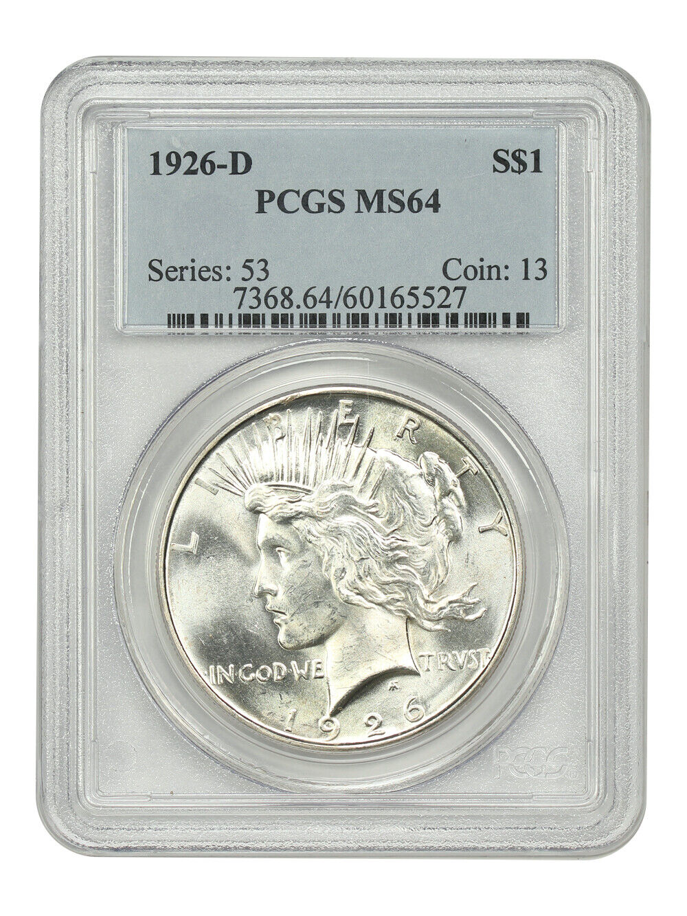 1926-D $1 PCGS MS64 - Peace Dollar