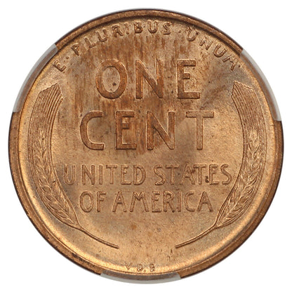 1909 VDB 1C CACG MS65RD - Lincoln Cent (Wheat Reverse) - Popular VDB Issue