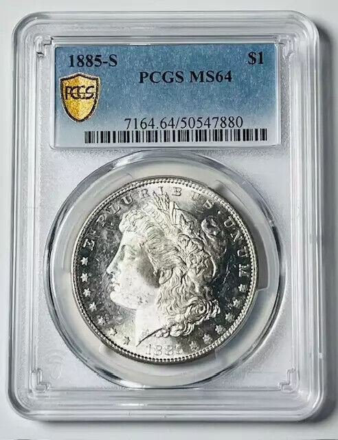 1885 S Morgan Silver Dollar PCGS MS-64