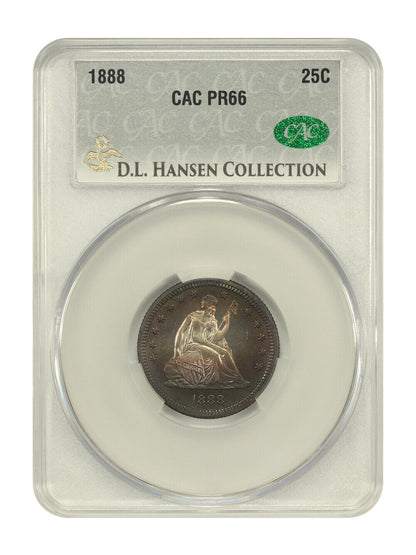 1888 25C CACG PR66 ex: D.L. Hansen/Benson - Liberty Seated Quarter