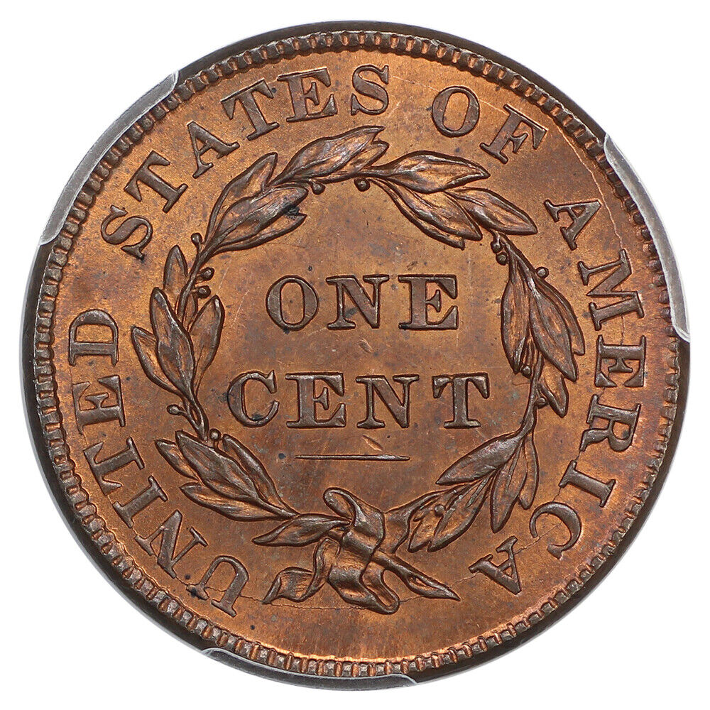 1837 1C PCGS MS65RB (Medium Letters) ex: D.L. Hansen