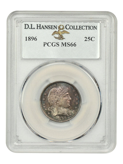 1896 25C PCGS MS66 ex: D.L. Hansen