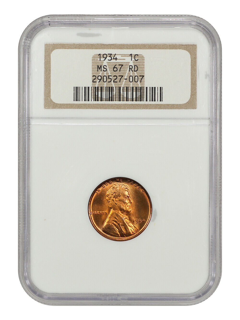 1934 1C NGC MS67RD