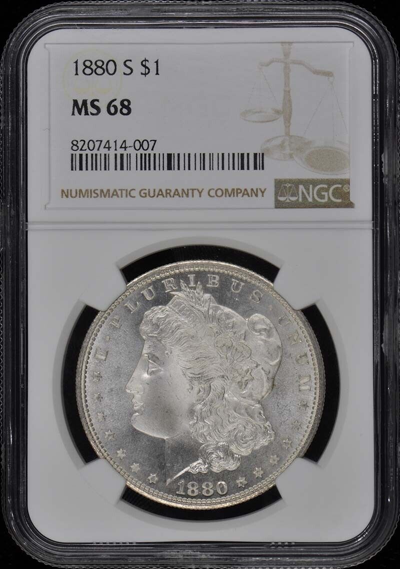 1880-S Morgan Dollar S$1 NGC MS68