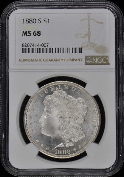 1880-S Morgan Dollar S$1 NGC MS68