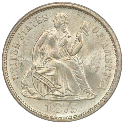 1875-S 10C PCGS MS65 (OGH) - Liberty Seated Dime