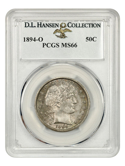 1894-O 50c PCGS MS66 ex: D.L. Hansen