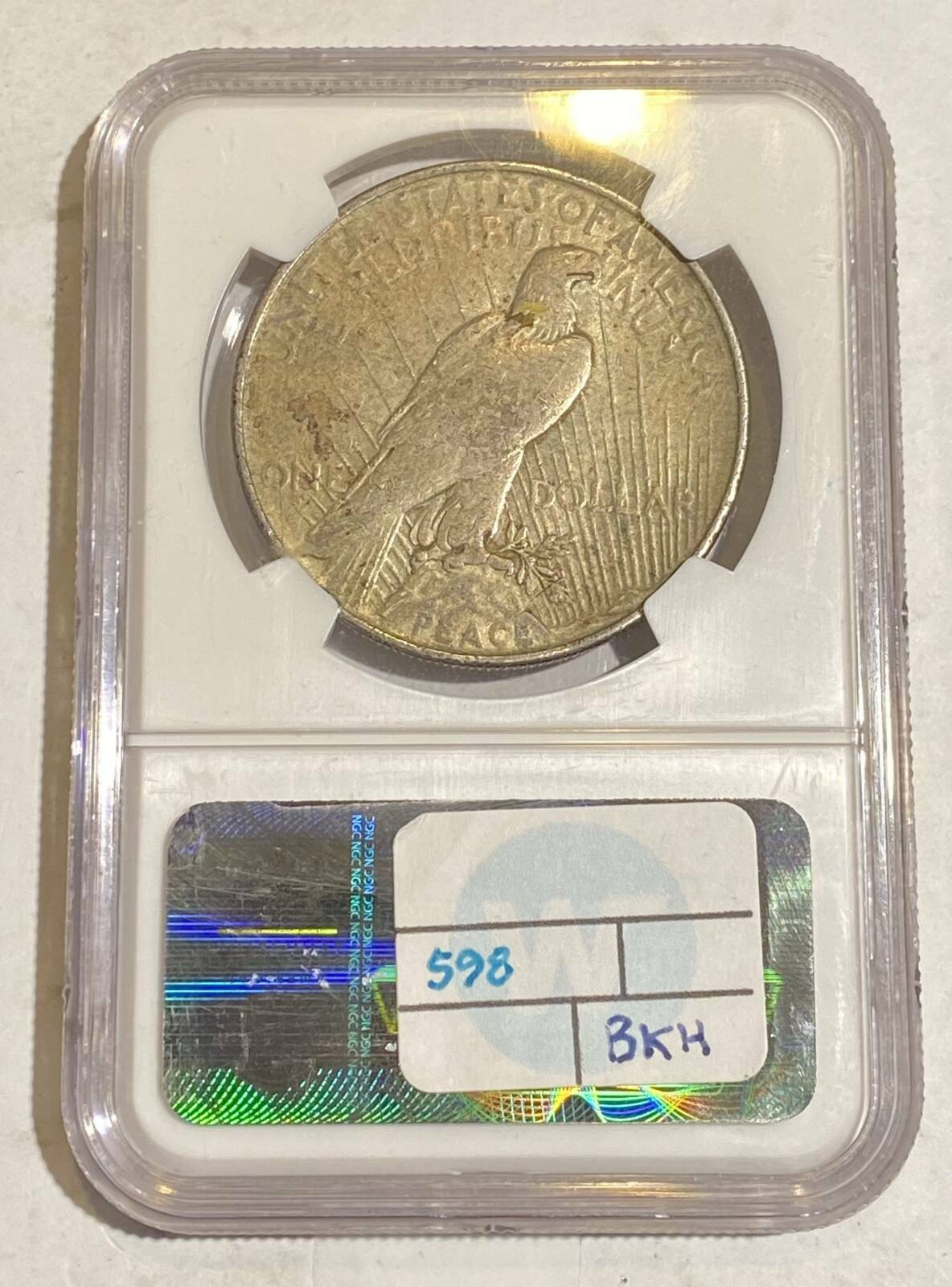 1922 P Peace Dollar NGC AU-58 VAM-2C EXTRA HAIR