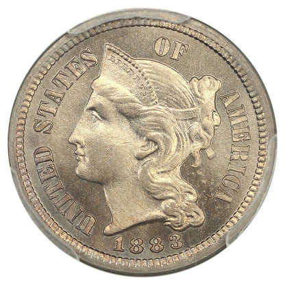 1883 3CN PCGS MS65 ex: D.L. Hansen