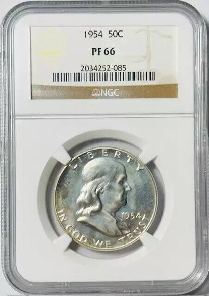 1954 P Franklin Half Dollar NGC PF-66