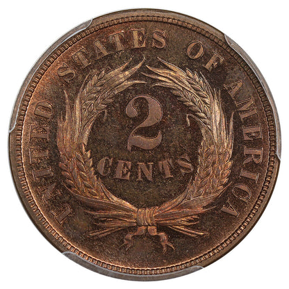 1872 2c PCGS Proof 65 RD ex: D.L. Hansen