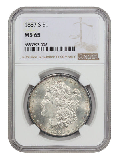 1887-S $1 NGC MS65 - Morgan Dollar