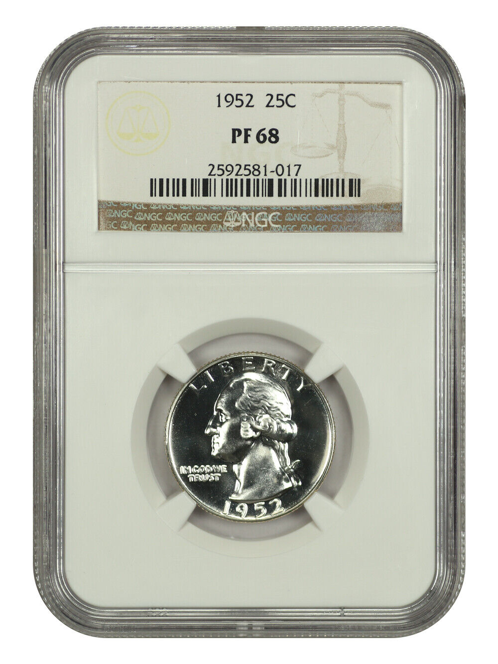 1952 25C NGC PR68 - Washington Quarter