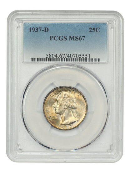 1937-D 25C PCGS MS67