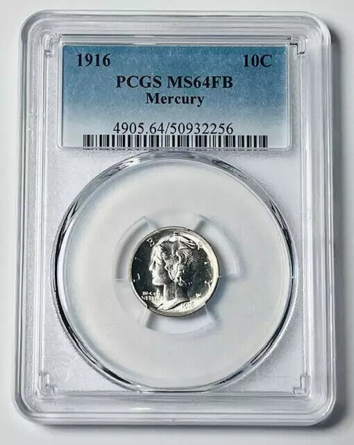 1916 P Mercury Dime PCGS MS-64 FB Full Bell