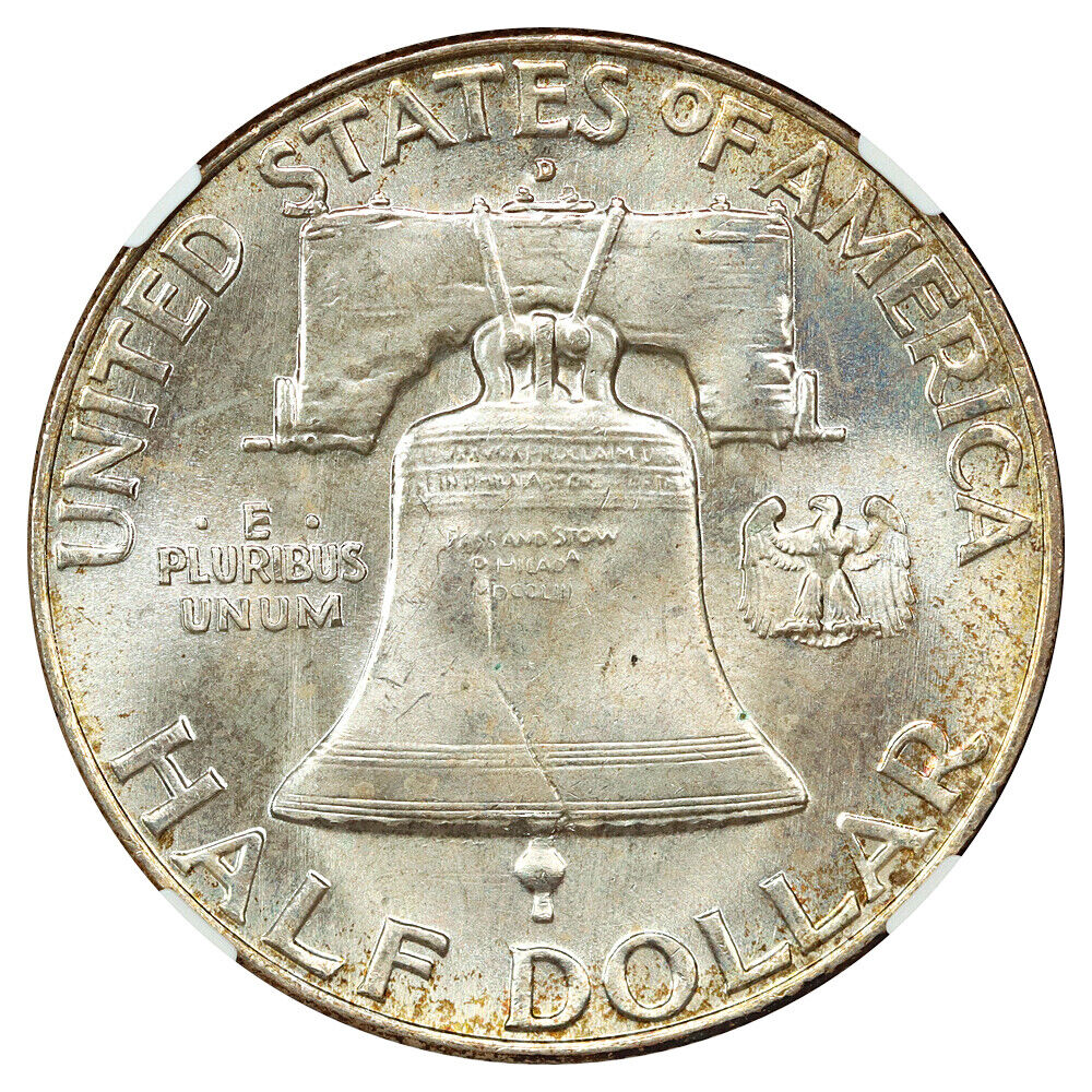 1951-D 50C NGC MS66+FBL - Franklin Half Dollar