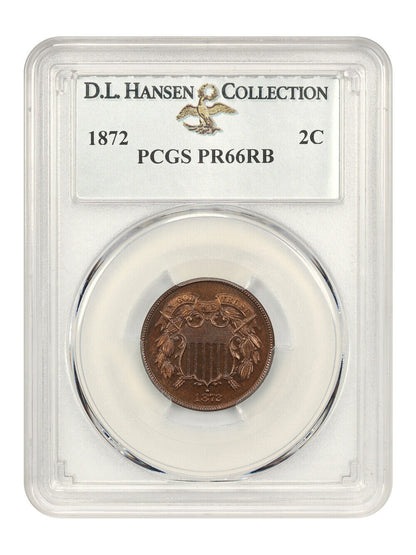 1872 2c PCGS Proof 66 RB ex: D.L. Hansen