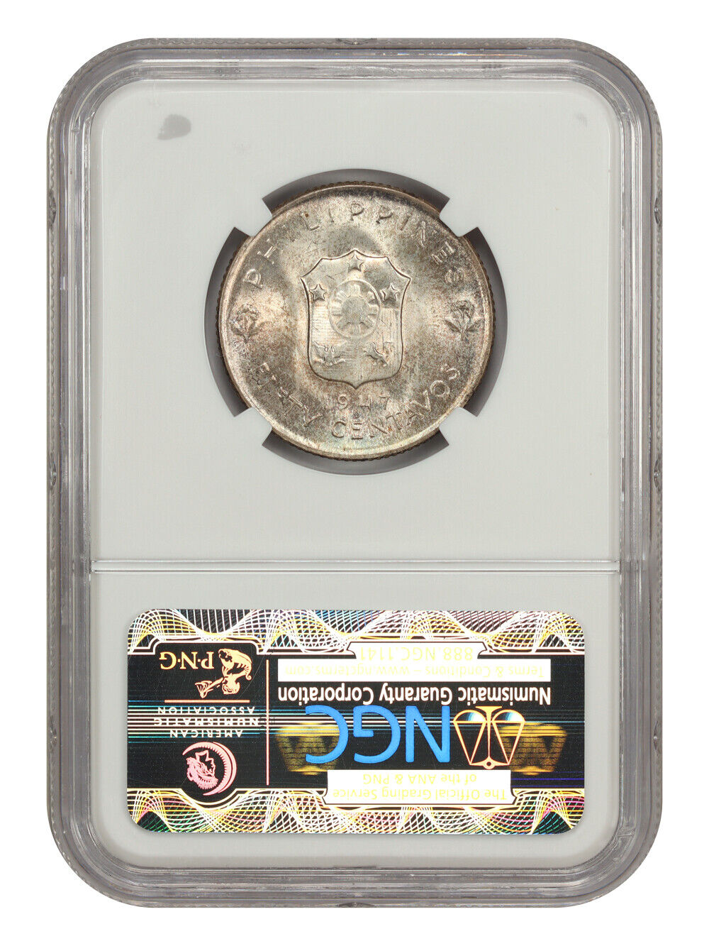 1947S Philippine Peso Douglas MacArthur NGC MS 66 - Other