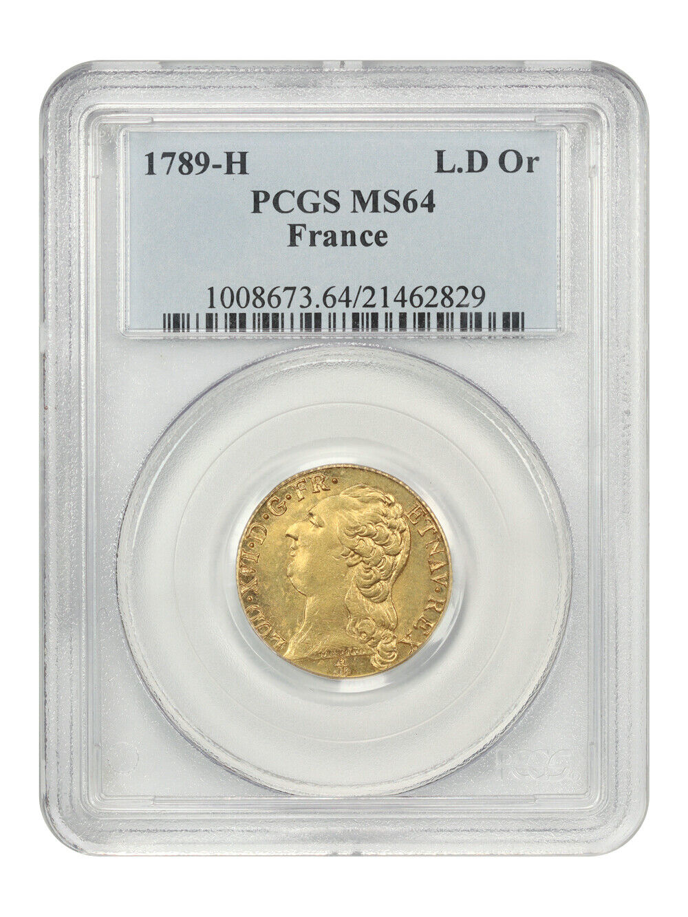 France: 1789-H L.D Or PCGS MS64