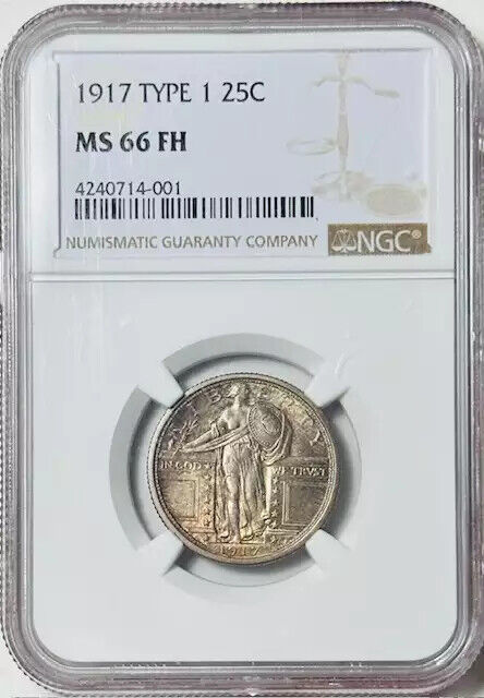 1917 P Standing Liberty Quarter NGC MS-66 FH Full Head!