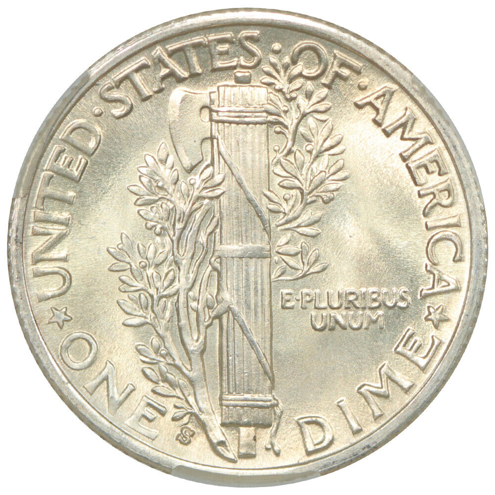 1937-S 10C CACG MS67 (DDO, FS-101) ex: D.L. Hansen - Mercury Dime