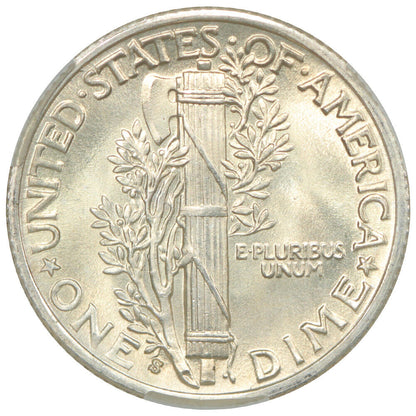 1937-S 10C CACG MS67 (DDO, FS-101) ex: D.L. Hansen - Mercury Dime