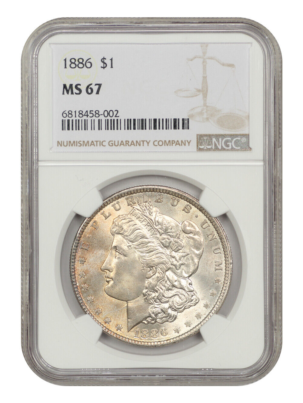 1886 $1 NGC MS67 - Morgan Dollar