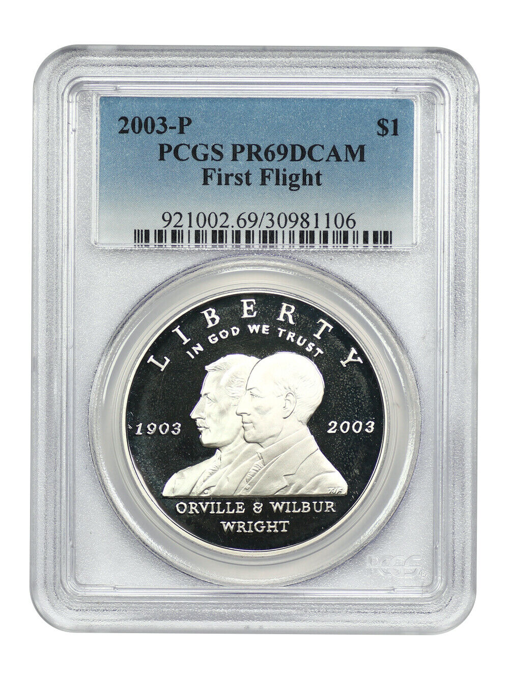 2003-P $1 First Flight PCGS PR69DCAM