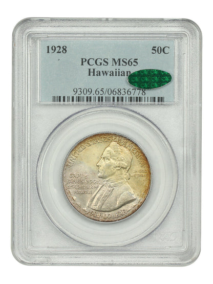 1928 50C Hawaiian PCGS/CAC MS65 - Classic Silver Commemorative