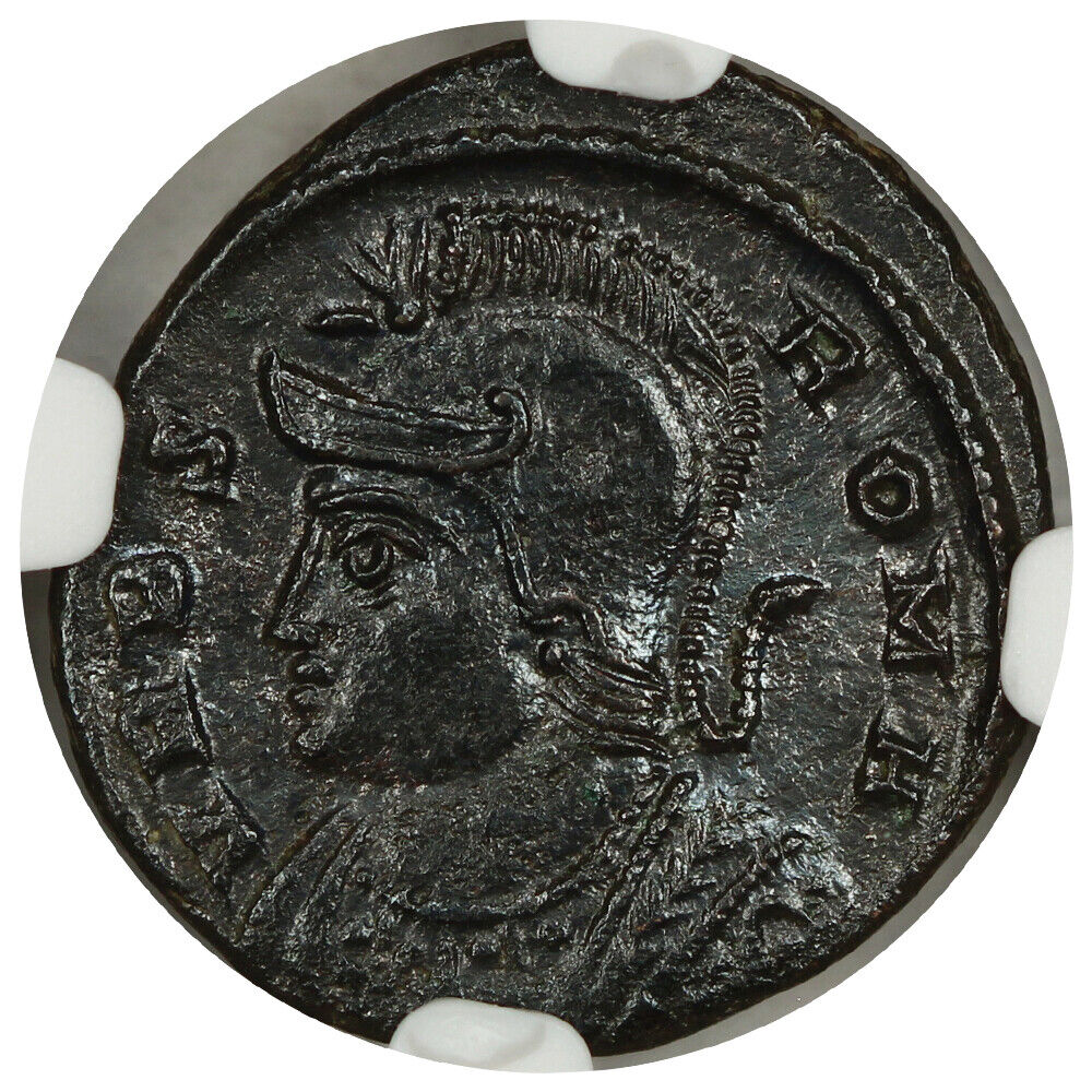 Ancient Roman: Constantinian (AD 330-340) AE3/4 BI Nummus NGC AU