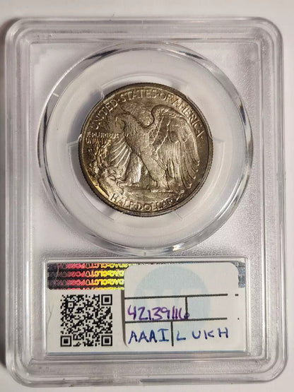 1937 D Walking Liberty Half Dollar PCGS MS-67