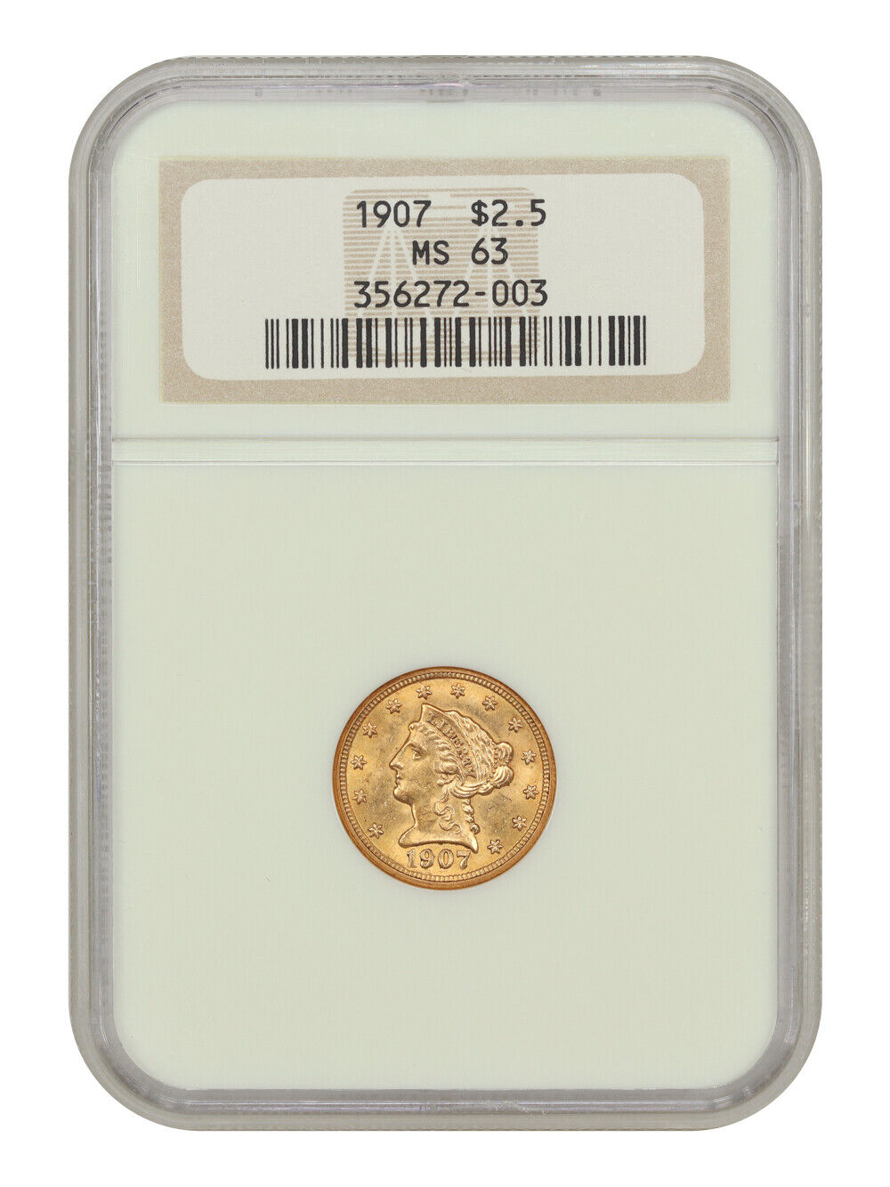 1907 $2.50 NGC MS63 - Liberty Head $2.5