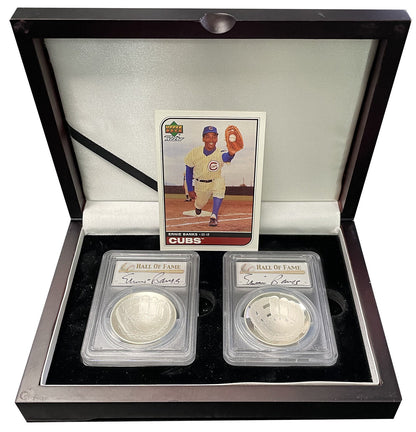 Lot of 2014-P $1 Baseball Hall of Fame PCGS MS/PR70DCAM (Ernie Banks Autograph,