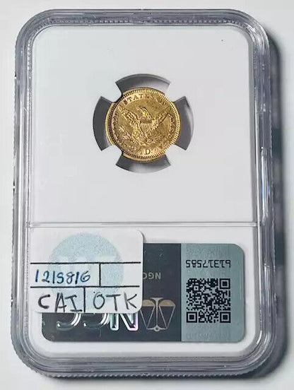 1861 $2.50 Gold Liberty Head Quarter Eagle NGC AU-58 Type 2