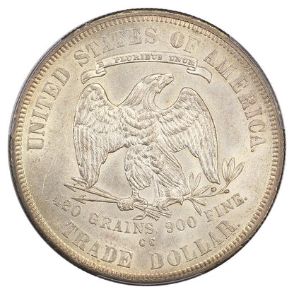1877-CC Trade $1 PCGS MS63 ex: D.L. Hansen