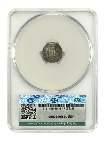 1864 3CS CACG PR67+ ex: D.L. Hansen - Three Cent Silver